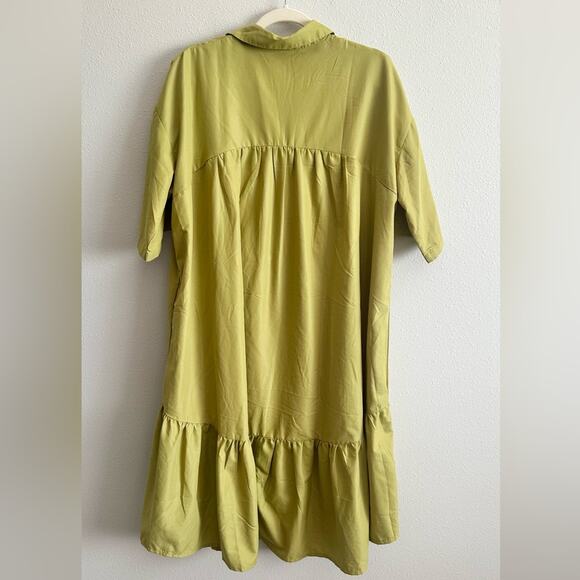 NWT Mango Ruffled Shirt Dress Size Medium Large - Picture 11 of 11